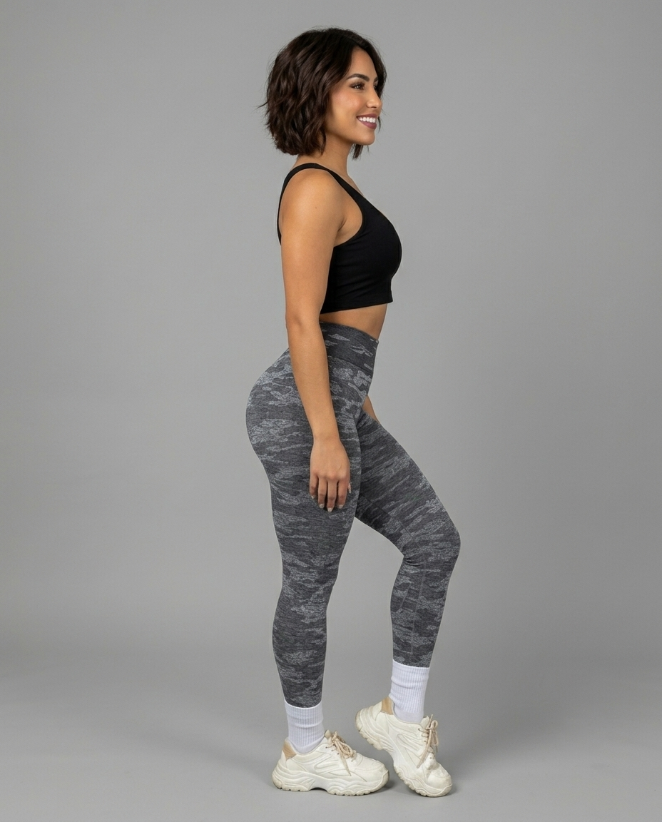 High-Waist Camo Leggings  Viva Rouss
