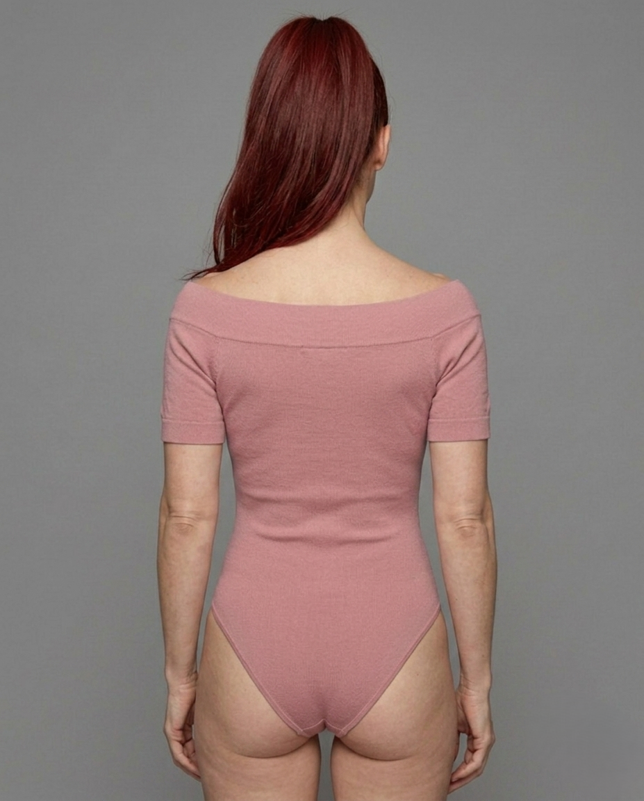 Off-Shoulder Short Sleeve Bodysuit  Viva Rouss