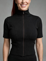 Short Sleeve Jacket Negro Viva Rouss