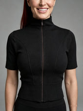 Short Sleeve Jacket Negro Viva Rouss