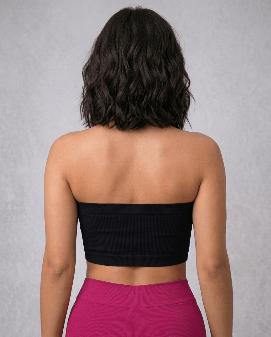 Strapless Ribbed Bandeau Top  Viva Rouss