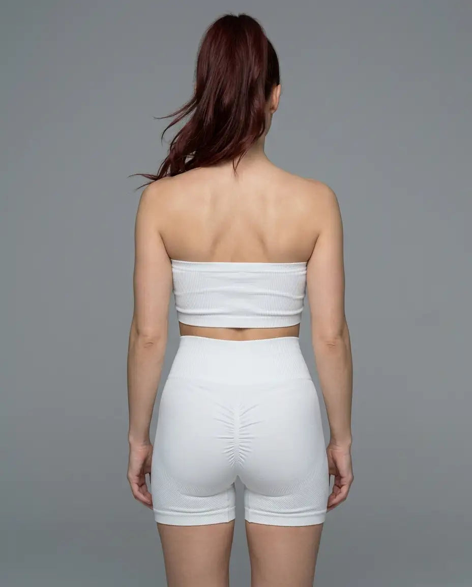 Strapless Ribbed Bandeau Top  Viva Rouss