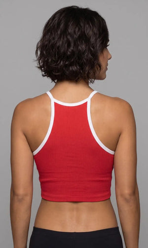 White Bias Tape Strap Top  Viva Rouss
